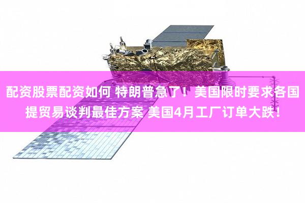 配资股票配资如何 特朗普急了！美国限时要求各国提贸易谈判最佳方案 美国4月工厂订单大跌！